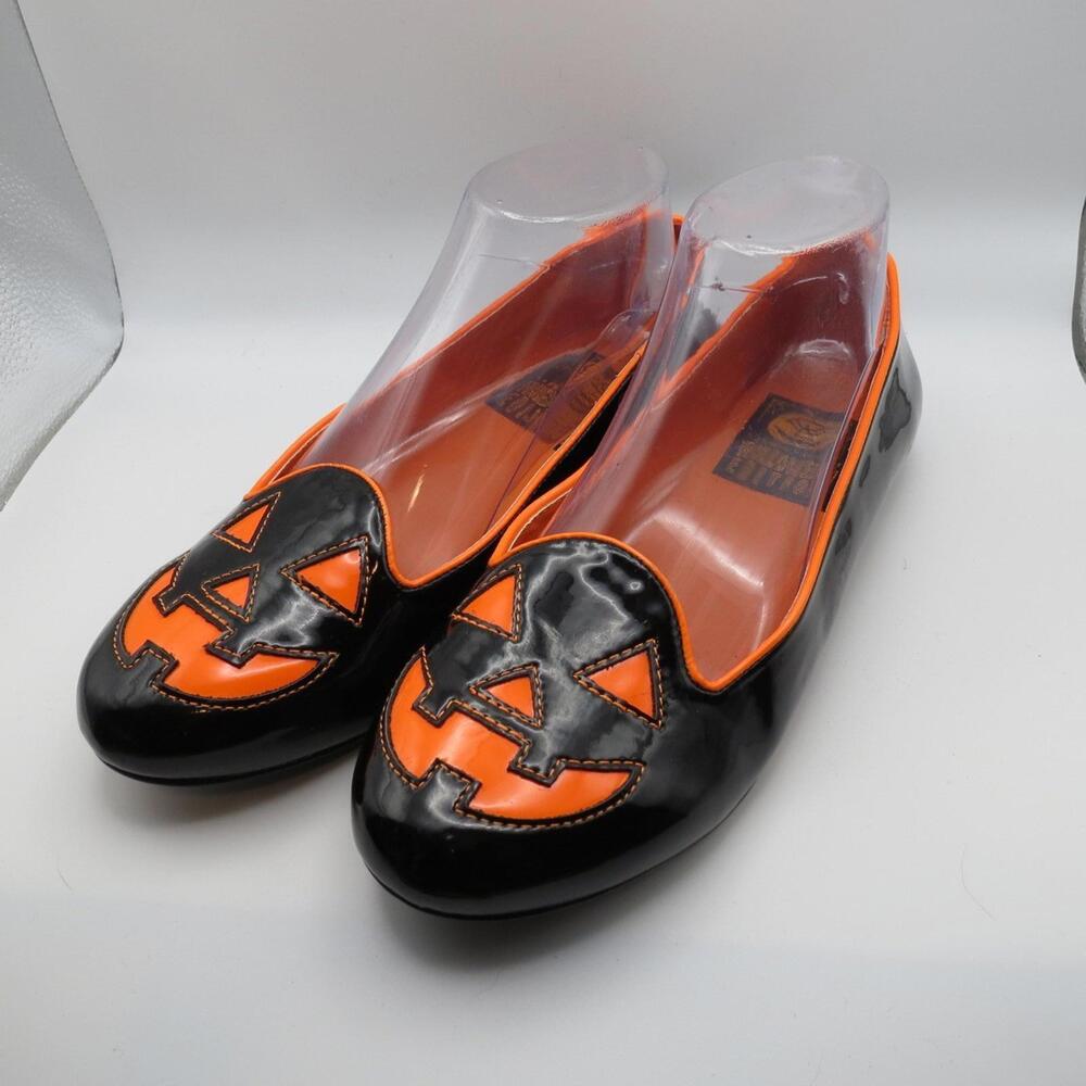 Strange Cult Halloween Edition Pumpkin Flats Gothic Emo Punk Shoes Size 8M